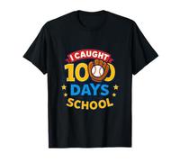 Célébration du Baseball « I Caught 100 Days of School » T-Shirt