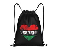 Célébration Du Drapeau De Juneteenth 1865 Et De L'Héritage Afrocentrique Homme Femme Sacs De Sport Réglable Sac À Cordon Résistant Sacs De Gym Pour Vacances Plage Piscine Natation