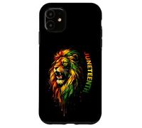 Célébration du Lion de la Liberté Afro-Américain Juneteenth Coque pour iPhone 11