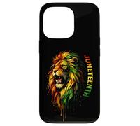Célébration du Lion de la Liberté Afro-Américain Juneteenth Coque pour iPhone 13 Pro