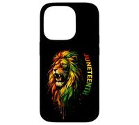 Célébration du Lion de la Liberté Afro-Américain Juneteenth Coque pour iPhone 14 Pro