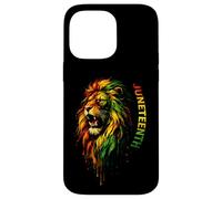 Célébration du Lion de la Liberté Afro-Américain Juneteenth Coque pour iPhone 14 Pro Max