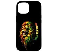 Célébration du Lion de la Liberté Afro-Américain Juneteenth Coque pour iPhone 15