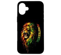 Célébration du Lion de la Liberté Afro-Américain Juneteenth Coque pour iPhone 16 Plus