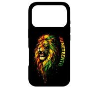Célébration du Lion de la Liberté Afro-Américain Juneteenth Coque pour iPhone 17 Pro