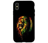 Célébration du Lion de la Liberté Afro-Américain Juneteenth Coque pour iPhone X/XS