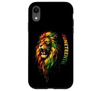 Célébration du Lion de la Liberté Afro-Américain Juneteenth Coque pour iPhone XR