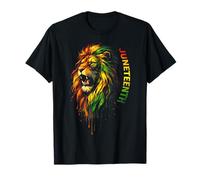 Célébration du Lion de la Liberté Afro-Américain Juneteenth T-Shirt