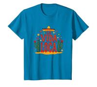 Célébration Mexicaine La Vida Loca Fiesta Sombrero Cactus T-Shirt, Enfant, Saphir, 8 Ans