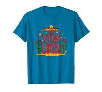 Célébration Mexicaine La Vida Loca Fiesta Sombrero Cactus T-Shirt, Homme, Saphir, 3XL