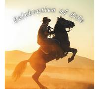 Celebration of Life Guest Book - Cowboy & Western Heritage: Horseback Rider Sunset Design - Funeral Memorial Registry & Life Celebration Keepsake
