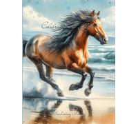 Celebration of Life Memorial Service Funeral Guest Book-Condolences Sign-in Guest Book: Wild Horse on the Beach Watercolor Illustrated Cover