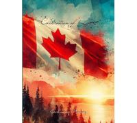 Celebration of Life Memorial Service Funeral Sign-in Guest Book: Canadian Flag Watercolor Illustrated Cover