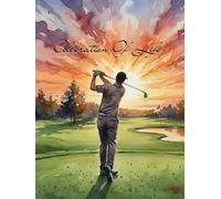 Celebration of Life Memorial Service Funeral Sign-in Guest Book-Condolences Guest Book: Golfer in the Sunset Watercolor Illustrated Cover