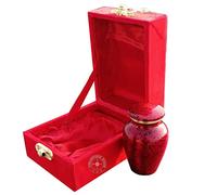 Celebration of Life Mini urne funéraire rouge pour cendres humaines - Belle et intemporelle Trouvez le confort chaque fois que vous regardez cette urne - avec boîte rouge