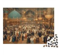 Celebration Scene in The Luxurious Palace Hall Cadeau Unique Décoration Intérieure Jeu Éducatif Challenge Toy Adultes & Enfants des 14 Ans 1000pcs (75x50cm)