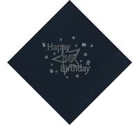 Celebration Station Lot de 15 serviettes de table pour anniversaire 50 ans Noir