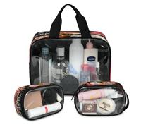 Celebration USA Memorial Day Trousse de maquillage de voyage pour homme et femme Motif aigle à tête blanche Translucide Grande trousse de toilette 3 pièces Grande trousse de toilette, couleur, L,
