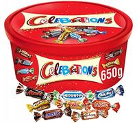 Celebrations Boîte cadeau XXL, mini barres chocolatées Mix Snickers, Twix et plus encore, grand paquet de chocolat, 1 boîte de 650 g