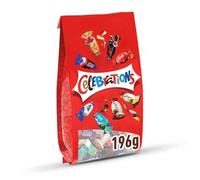 CELEBRATIONS - Chocolat Format Ballotin 196g - Assortiment de Mini Chocolats au Lait Individuels - SNICKERS, TWIX, MARS, MALTESERS, BOUNTY et autres