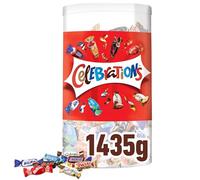 CELEBRATIONS - Coffret Chocolat de Noel à Partager de 1,435kg - Assortiment de Mini Chocolats au Lait - Coffret Chocolat - Boite Cadeau - SNICKERS, TWIX, MARS, MALTESERS, BOUNTY et autres