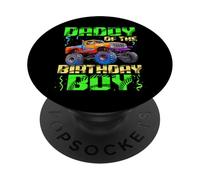 Célébrations d'anniversaire de Papa of The Birthday Boy Monster Truck PopSockets PopGrip Adhésif