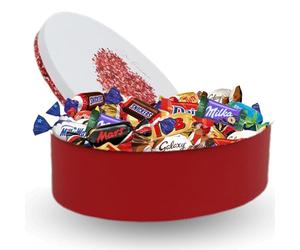 CÉLÉBRATIONS, MILKA, TOBLERONE -Coffret " Je t'aime" garni de 60 chocolats