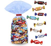CÉLÉBRATIONS NOEL | Sachet de 60 Bonbons au Chocolat | 610g - SNICKERS, MARS, MALTESERS, BOUNTY, GALAXY, MILKY WAY emballés individuellement | Prêt à Offrir pour Noël