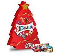CELEBRATIONS - Sapin de Noël avec assortiment de minis chocolats SNICKERS, TWIX, MARS, MALTESERS, BOUNTY et autres - 215g