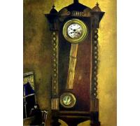 Célèbre affiche de Marc Chagall Illustration murale abstraite 《Clock》 par Marc Chagall Estampes Nature morte Peinture en couleur sur toile pour la décoration intérieure 40x50cm Non encadrée