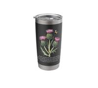 Célèbre dicton écossais « Touch Not the Thistle with Scorn » Gobelet isotherme en acier inoxydable double paroi