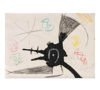 Célèbre Joan Miró Wall Art 《Oiseau, étoile》 Affiches Graffiti Peinture sur Toile Coloré Joan Miró Impressions pour La Maison Décoration Murale Photo 20x30cmx1 sans Cadre