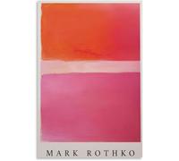 célèbre Mark Rothko Peinture sur toile Mark Rothko《Rouge et rose》Art mural Affiches esthétiques Expositions Impressions pour la décoration intérieure Photo 50x70cm Non encadré
