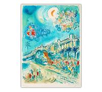 Célèbre oeuvre d'art affiche impression Marc Chagall, carnaval des fleurs, toile peinture photo mur fond décoration de la maison 50x70 cm sans cadre