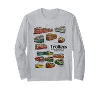 Célèbre PCC Trolleys Rapid Transit Streetcars Vintage Manche Longue