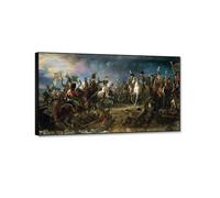 CéLèBre Peinture Affiches Et Toile Tableau « guerres Napoléoniennes».Reproduction de peinture à l'huile sur toile.Giclée imprimée sur toile.Décoration Murale de Salon 75x150cm(30x59in)Cadre noir