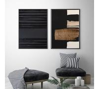 Célèbre Pierre Soulages Affiche Et Impressions Lignes Noires Graffiti Toile Peinture Pierre Soulages Art Mural pour Décoration Intérieure Photos 50x70cmx2 sans Cadre