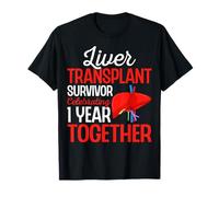 Célébrer 1 an ensemble Cadeaux de survivants de transplantation hépatique T-Shirt