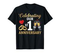 Célébrer Notre 1er Anniversaire de Mariage 1 année de Mariage T-Shirt