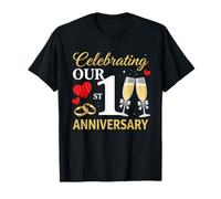 Célébrer Notre 1er Anniversaire de Mariage 1 année de Mariage T-Shirt