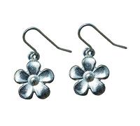 Célébrer votre 10e anniversaire - boucles d'oreille marguerite - fabriquées en étain chez Les Étains de Jumilhac par William Sturt