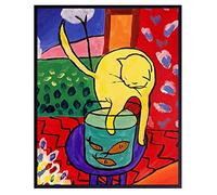 Célèbres Affiches Henri Matisse Chat Wall Art Couleur Abstrait Peinture sur toile Henri Matisse Impressions Pour Salon Décor Moderne Photo 40x60cm Sans Cadre