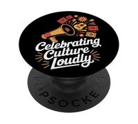 Célébrez bruyamment Le Mois du Patrimoine hispanique de la Culture PopSockets PopGrip Adhésif