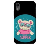Célébrez la saison avec un ours en peluche Happy Summer Coque pour iPhone XR