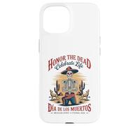 Célébrez la vie - Crâne de cowboy Día de los Muertos Coque pour iPhone 15