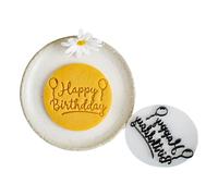 Célébrez l'anniversaire avec des moules à biscuits anglais uniques « Happy Birthday » - Texture pour fondant - Outil de cuisson à la maison