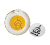 Célébrez l'anniversaire avec des moules à biscuits anglais uniques « Happy Birthday » - Texture pour fondant - Outil de cuisson à la maison