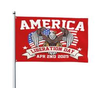 Célébrez le 2 avril 2025 avec un nouveau drapeau de jardin de 4 x 6 pieds pour le Jour de la libération américaine