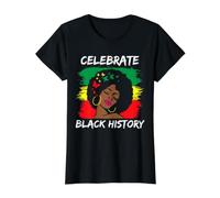 Célébrez l'histoire des Noirs - Autonomisation des Droits civils africains T-Shirt Graphique avec Valeur, Femme, Noir, XS