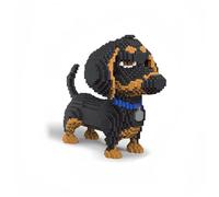 Célébrez votre amour pour les chiens avec un ensemble de blocs de construction Micro Mini 9 pouces de long en forme de teckel, jouet éducatif et récréatif (Dachshund Dog)